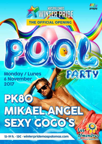 Maspalomas Winter Pride 2017 - Opening Pool Party Los Almendros